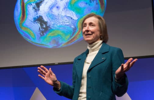 Dr. Francis presents at the 2016 Arctic Matters Day, photo by Risdon Photography