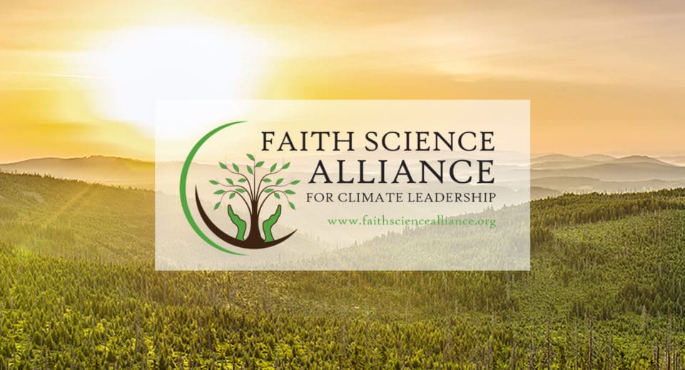 Faith Science Alliance logo on sunrise background