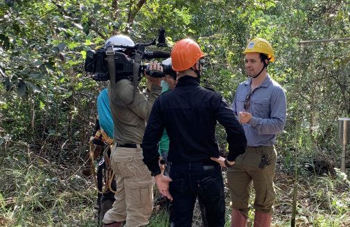 Paulo Brando being interviewed.