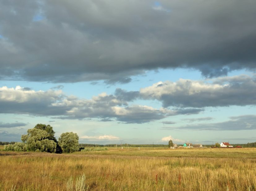 Stock image of Russian farmland.