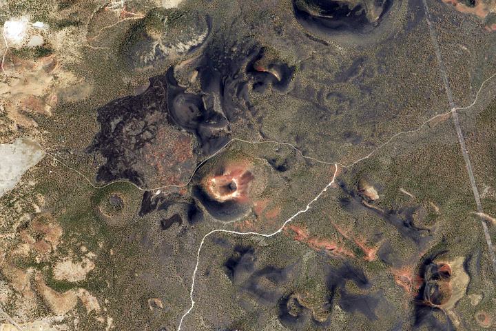 Aerial view of Siberian landscape.