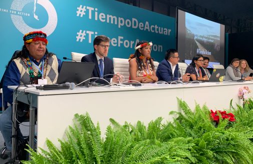 Wayne Walker on a panel discussion at COP25.