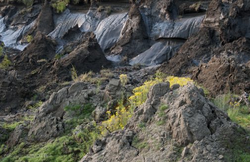 Exposed thawing permafrost