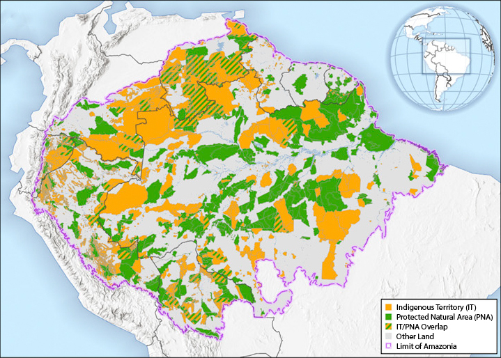 Map of Amazonia land tenure.