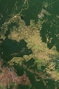 Brazil deforestation image from NASA