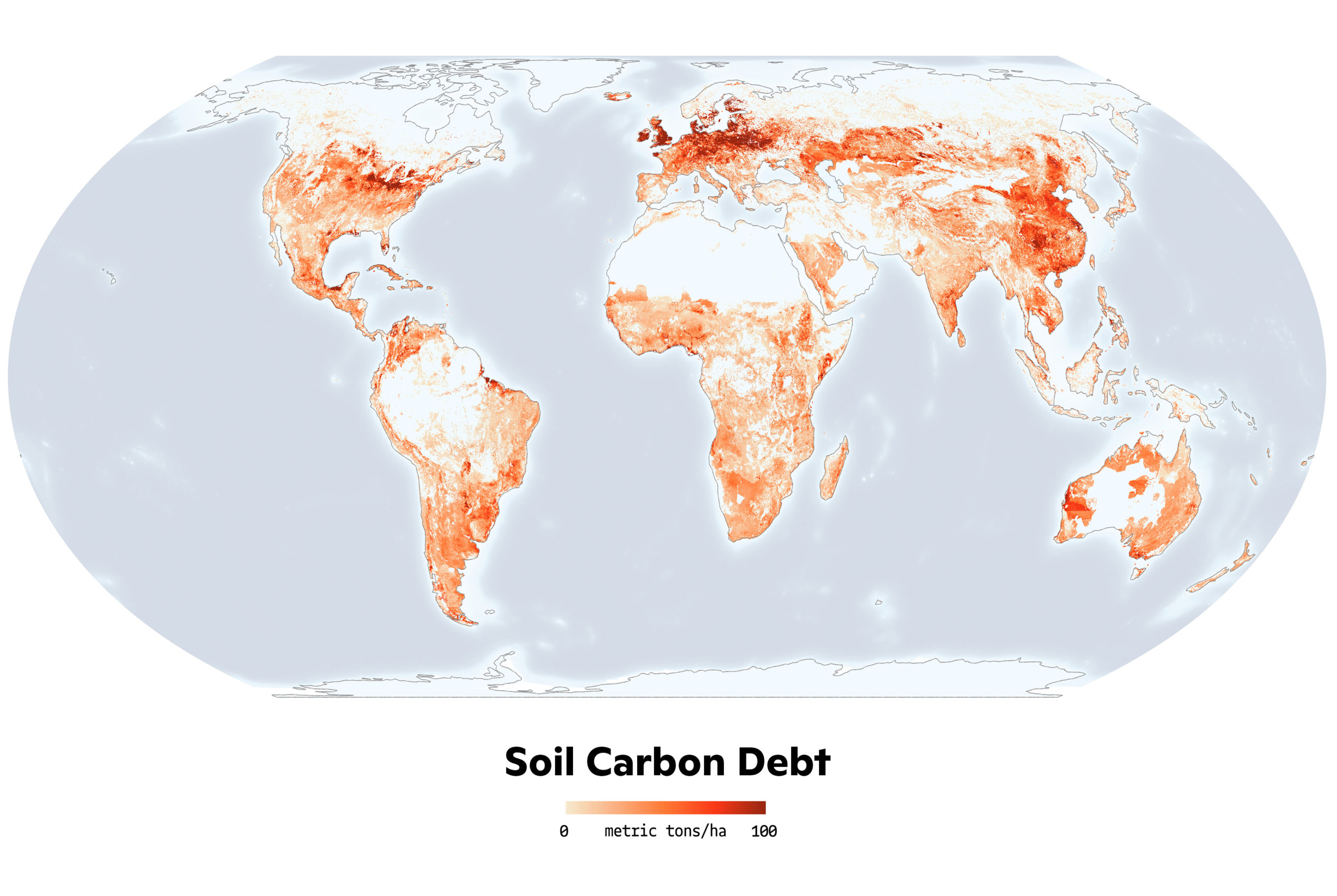 soil carbon debt map