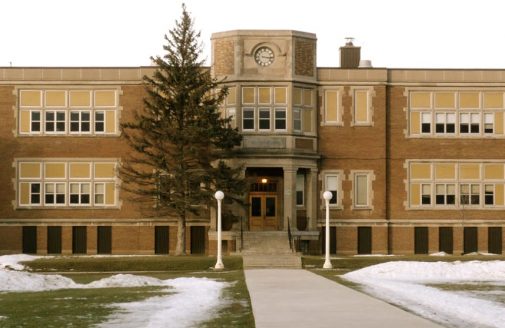 School building in Wellington, Ontario.