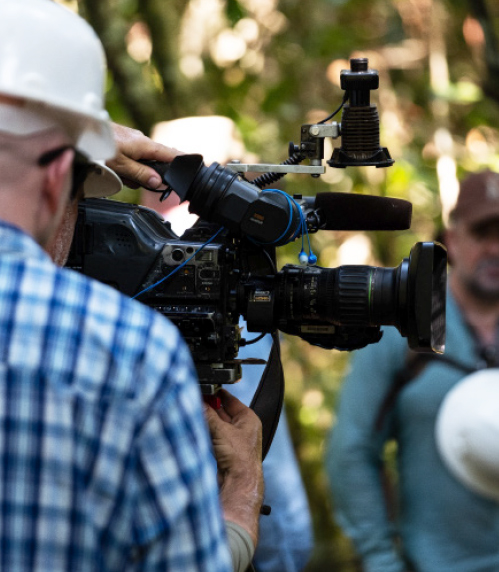 Film crew at Tanguro Ranch.