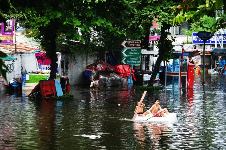 Flooding in the streets of Bangkok in 2011.