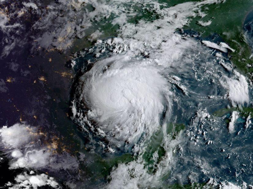 Hurricane Harvey, which stalled dangerously over Texas, on August 24, 2017. Photo courtesy of NOAA and NASA GOES Project