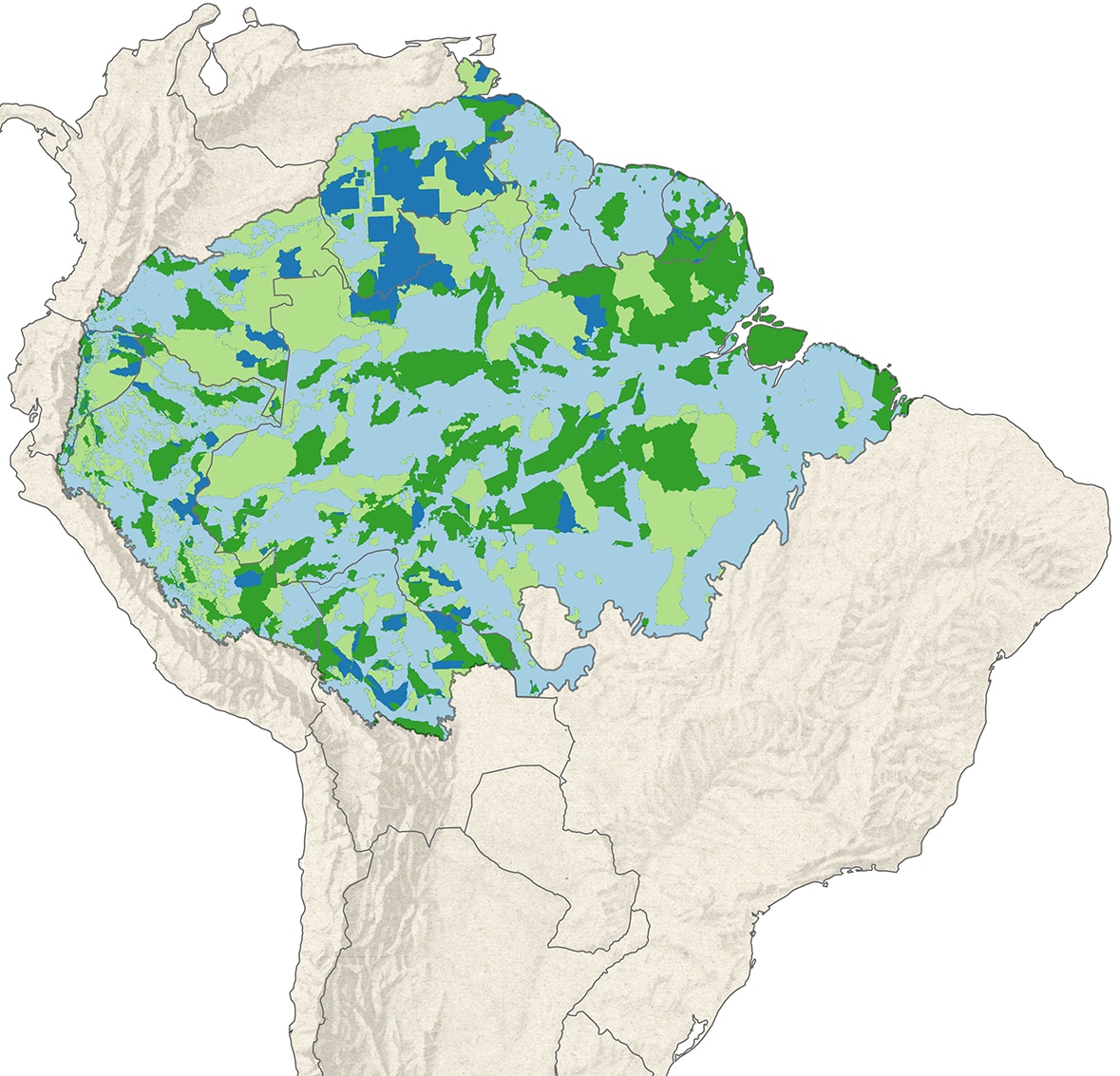 Amazon land ownership map