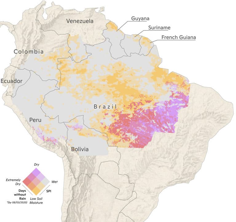 Map of days without rain