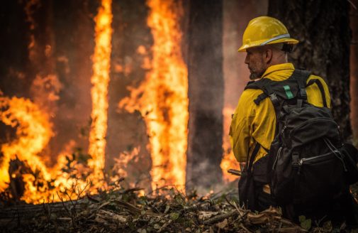 Oregon wildfire forest fire firefighter