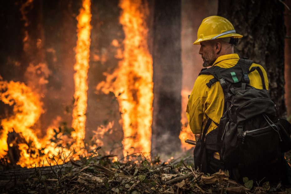 Oregon wildfire forest fire firefighter