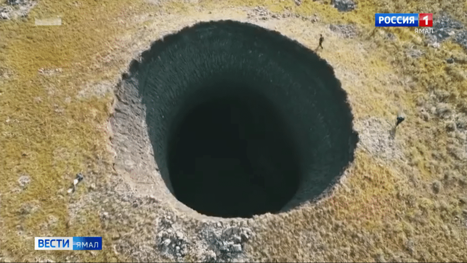 siberia methane permafrost crater