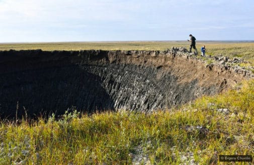 Siberian methane crater photo by Evgeny Chuvilin