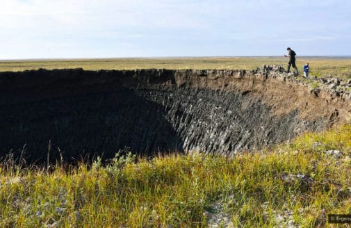 Siberian methane crater photo by Evgeny Chuvilin