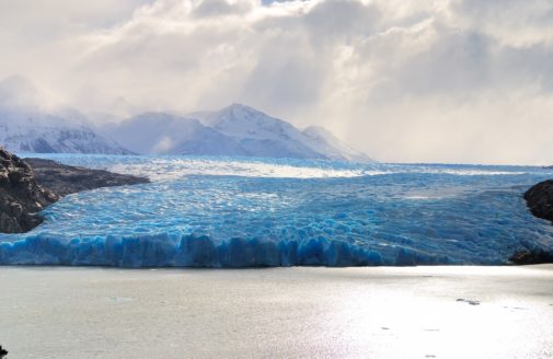 glacier's edge at sea