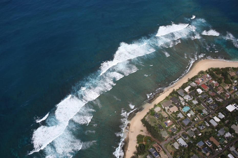 houses near eroding coastline