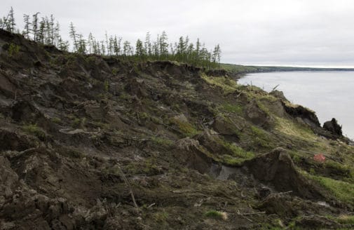 Thawing coastal permafrost