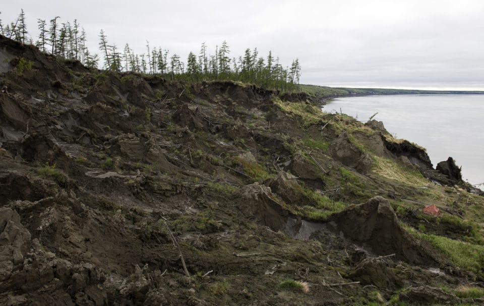 Thawing coastal permafrost