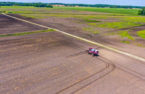 Field spraying in southwest Michigan.