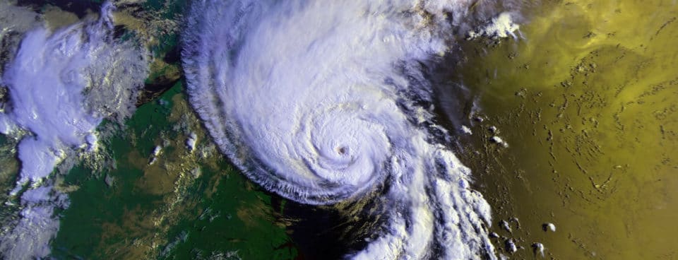 Hurrican satellite view