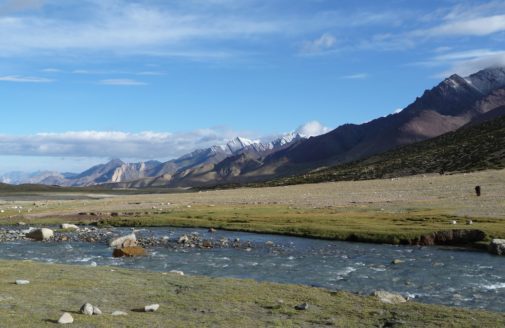 Indian mountains and river