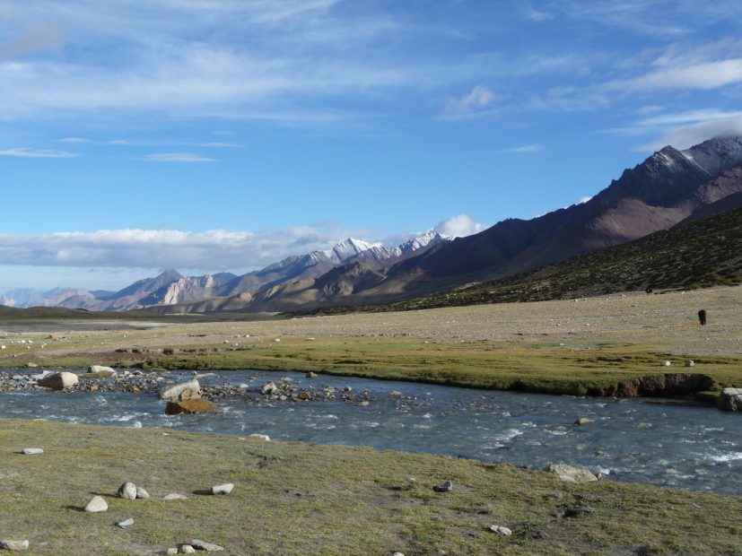 Indian mountains and river