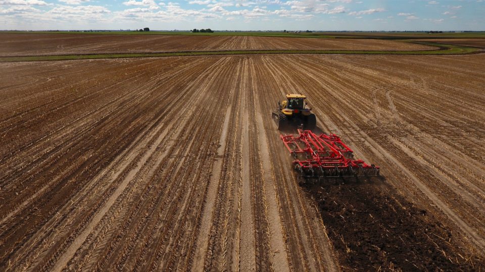 Plowing a large field