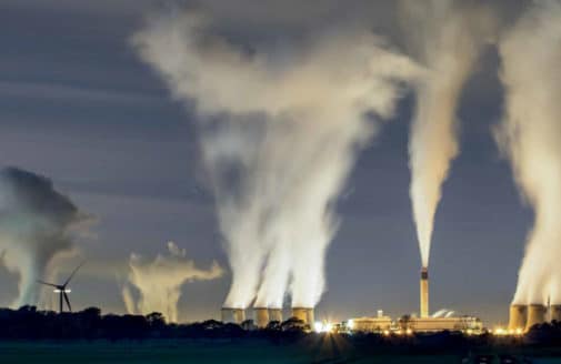 power plant at nighttime