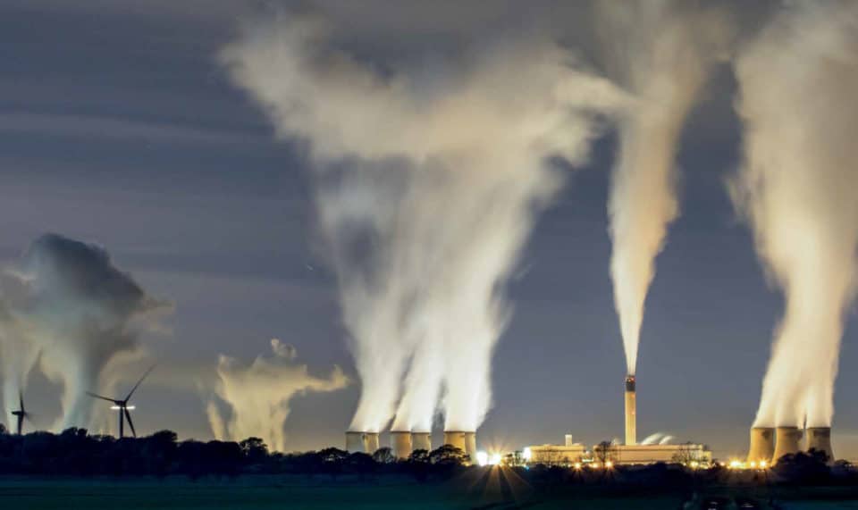 power plant at nighttime