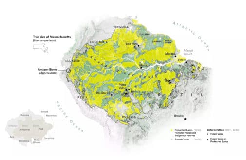 Amazon deforestation map by Carl Churchill