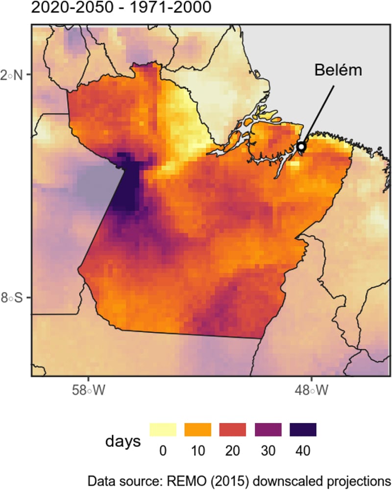 Change in Length of Fire Season in Pará