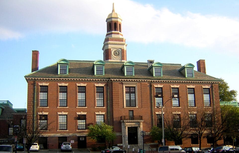 City Hall, Bellingham Square, Chelsea, photo by James L. Woodward