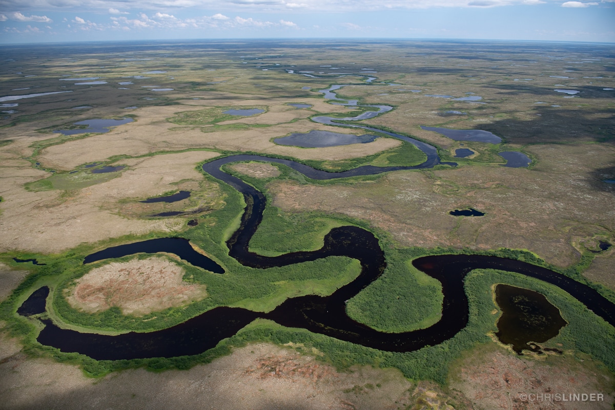 Aerial view of Arctic tundra. Photo by Chris Linder.