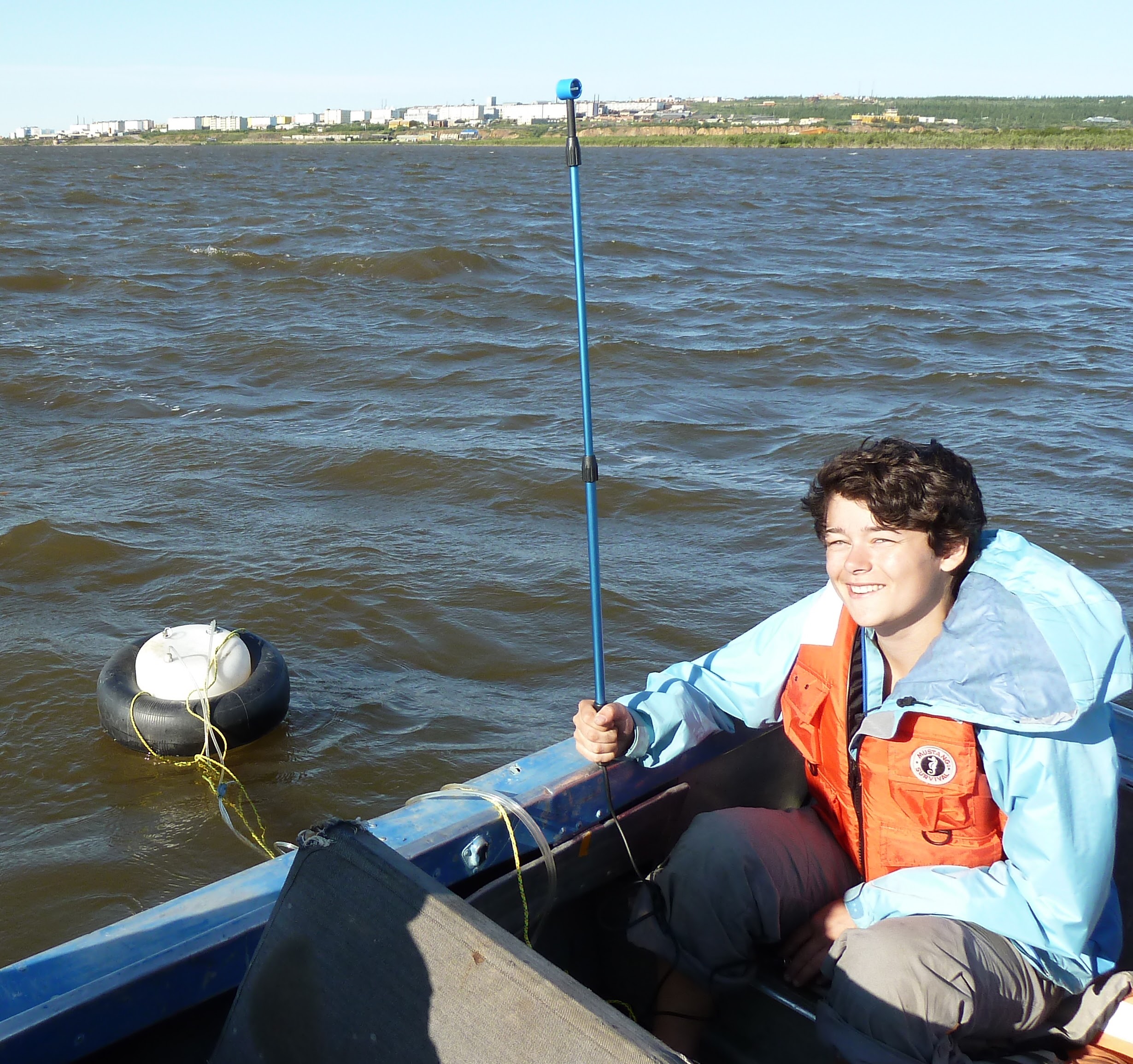 emily sturdivant in 2011 on a lake in russia