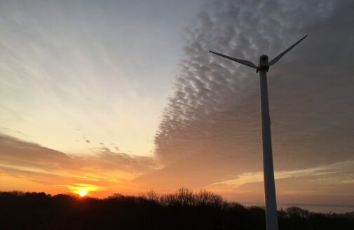 Woodwell wind turbine, photo by Fred Palmer