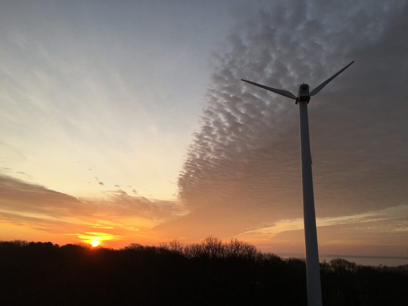 Woodwell wind turbine, photo by Fred Palmer