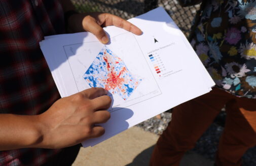 arman bajracharya points to heat index map of worcester