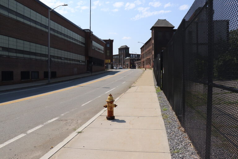 road and fire hydrant in industrial worcester