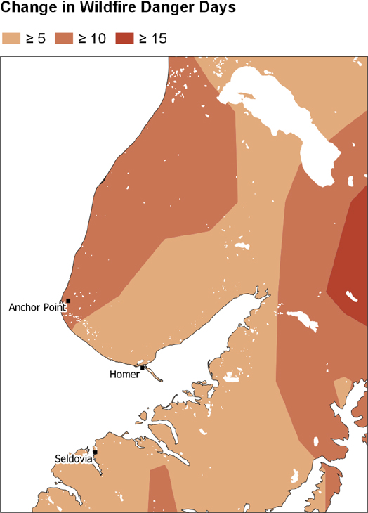 Change in Wildfire Danger Days