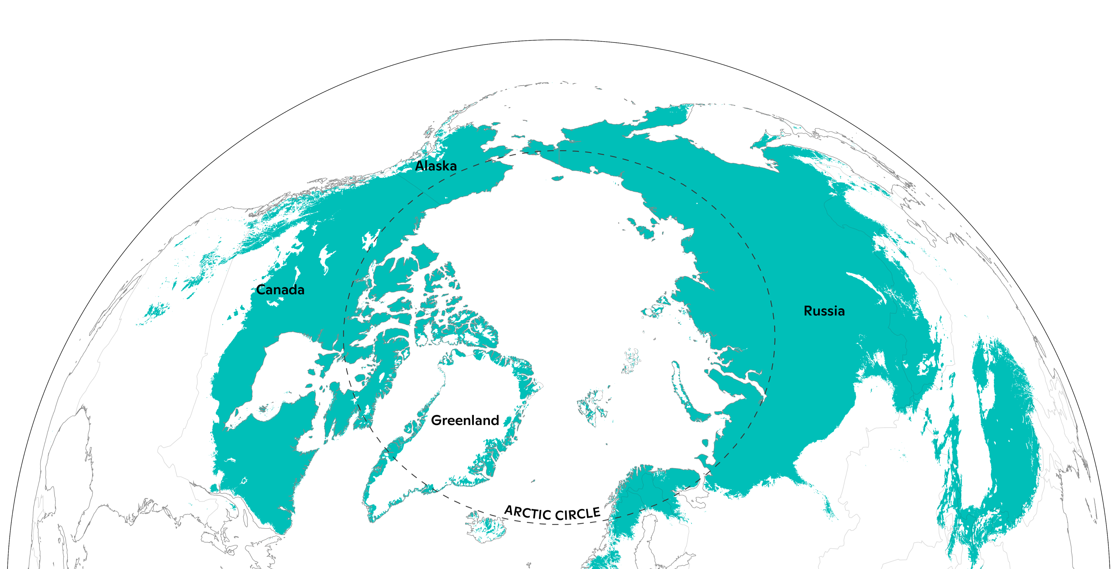 current extent of permafrost