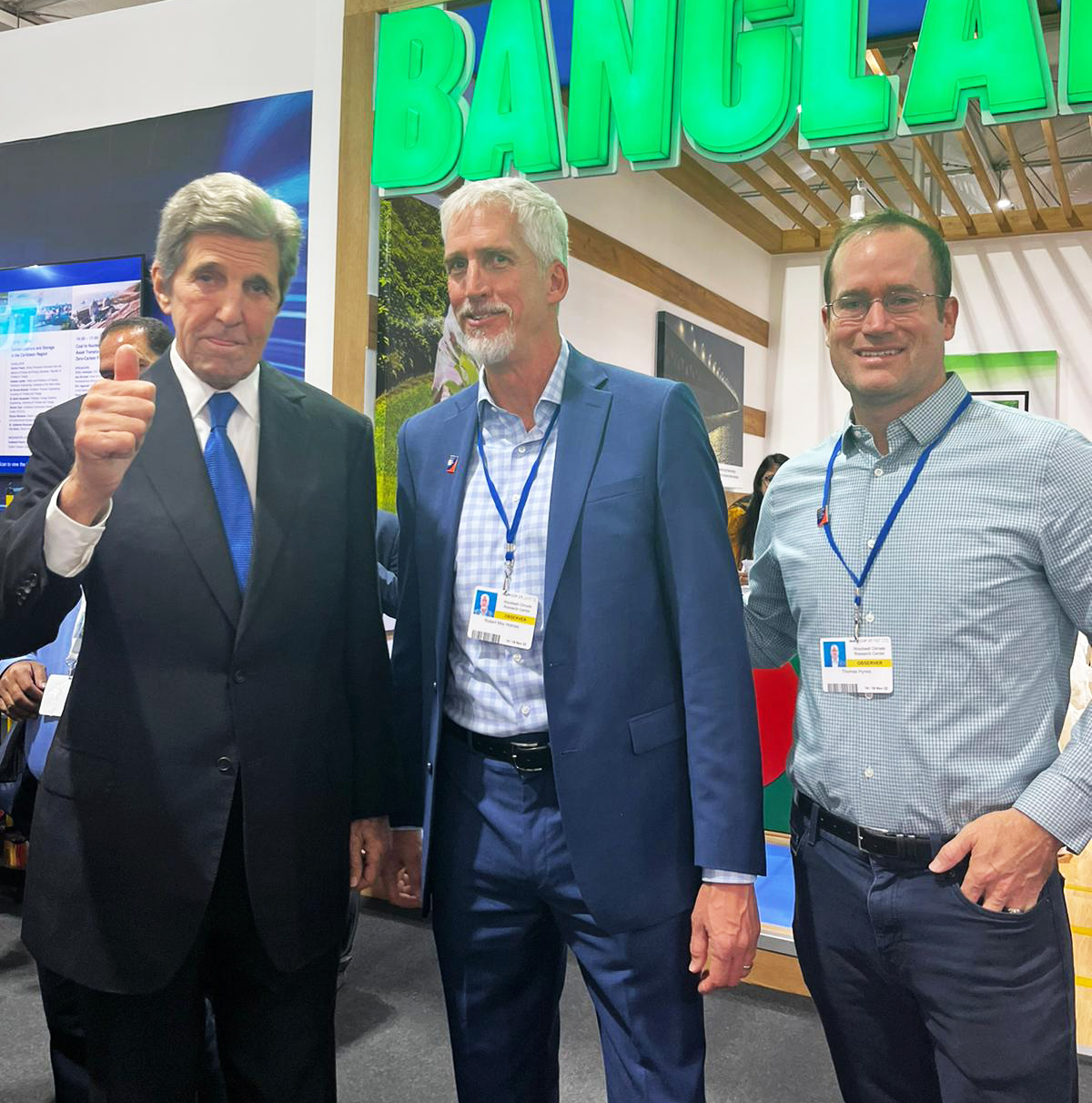 Sen. John Kerry with Max Holmes and Tod Hynes