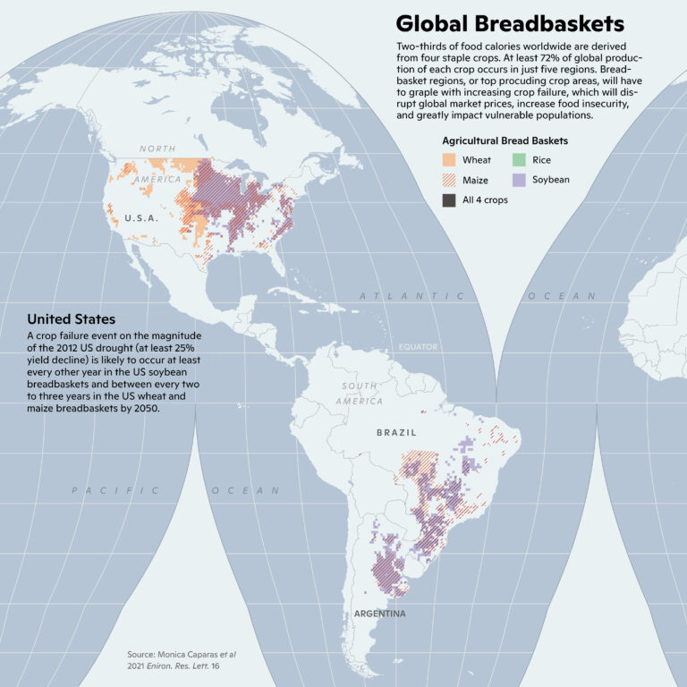 map of major crop production areas world-wide.