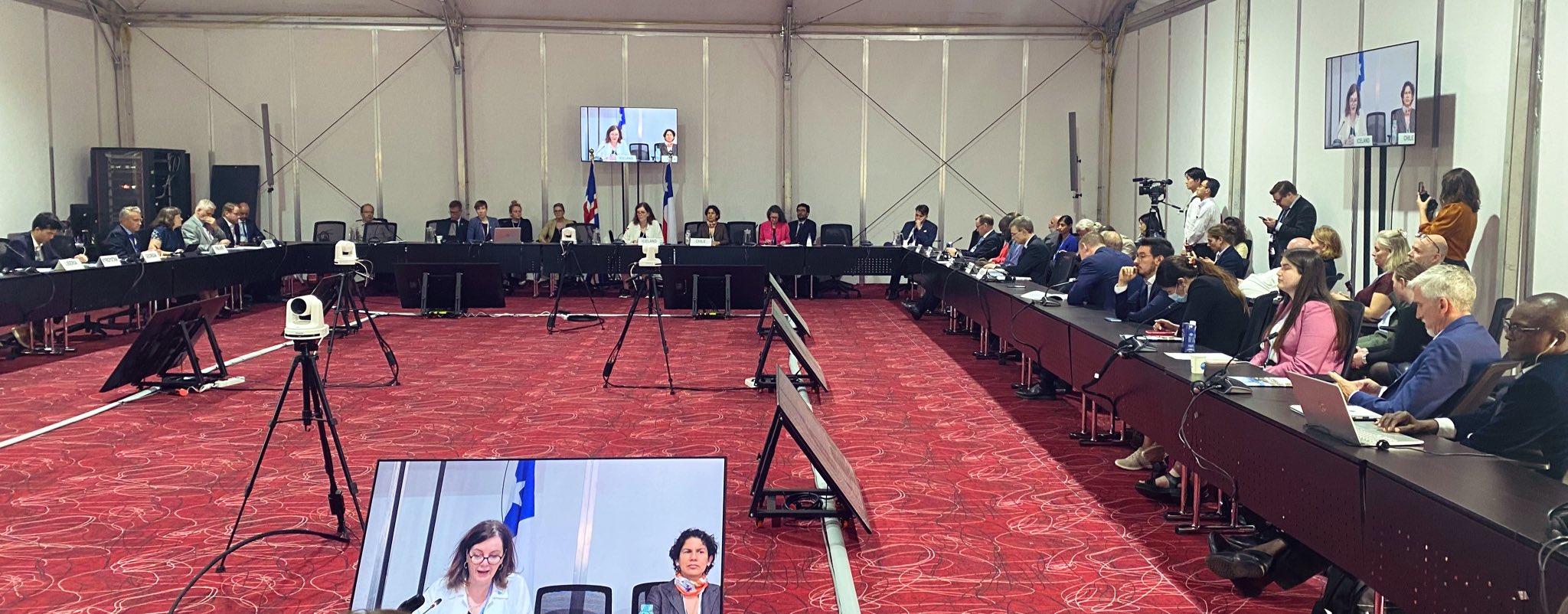 Launch event announcing the Declaration for Ambition on Melting Ice at COP27. Photo by Rachael Treharne