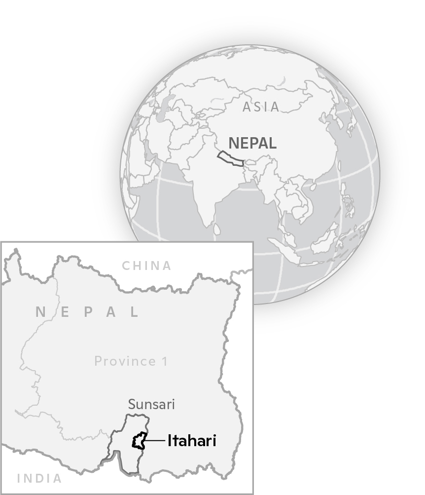 Itahari is located in southeast Nepal