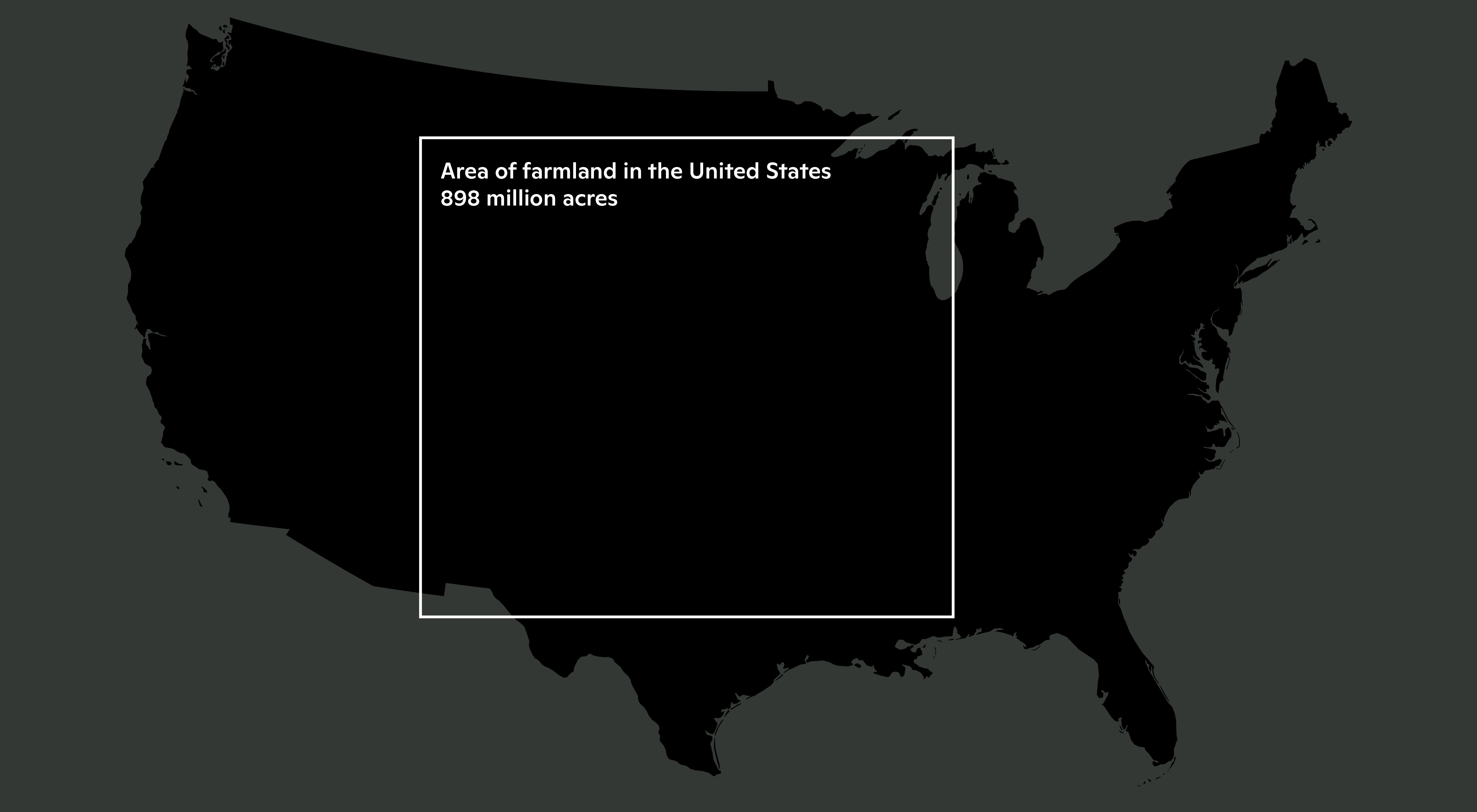 map of us with area of farmland