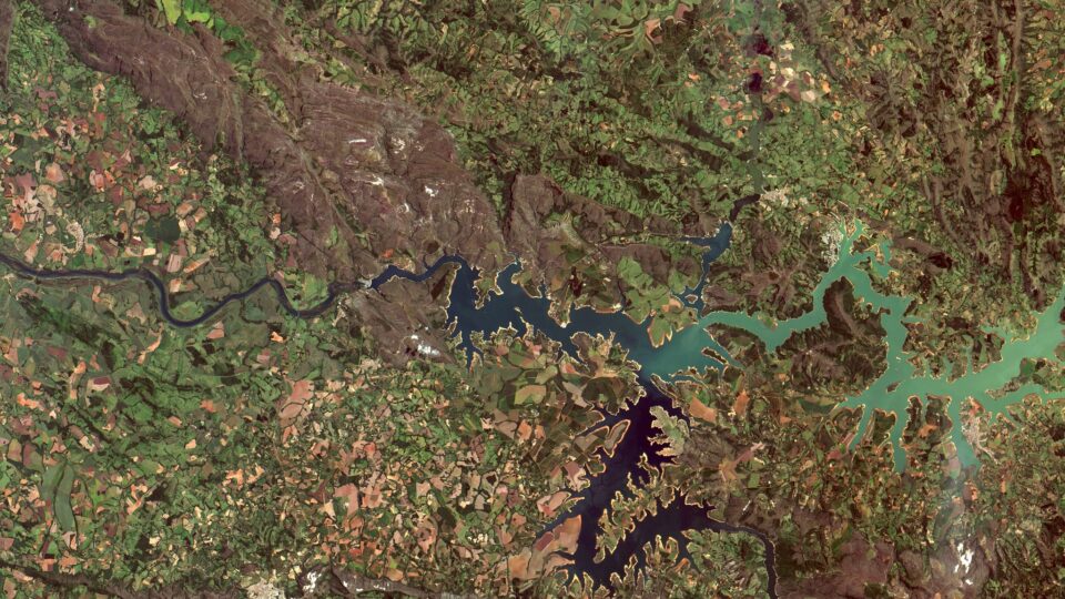 Reservoir Furnas as seen from space