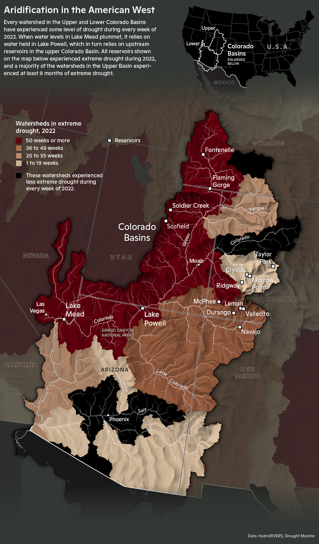 map of extreme drought in colorado river basin